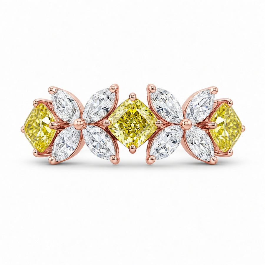 5.70 CT Lab-Grown Diamond Cluster Ring in 14K Gold (D–F / VS1–VS2)