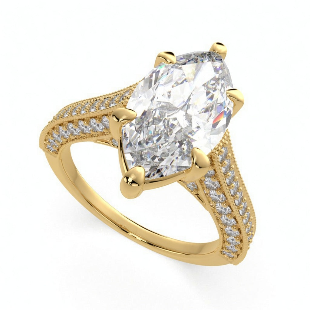 Martina 2.75 Carat Marquise Cut Pave Engagement Ring