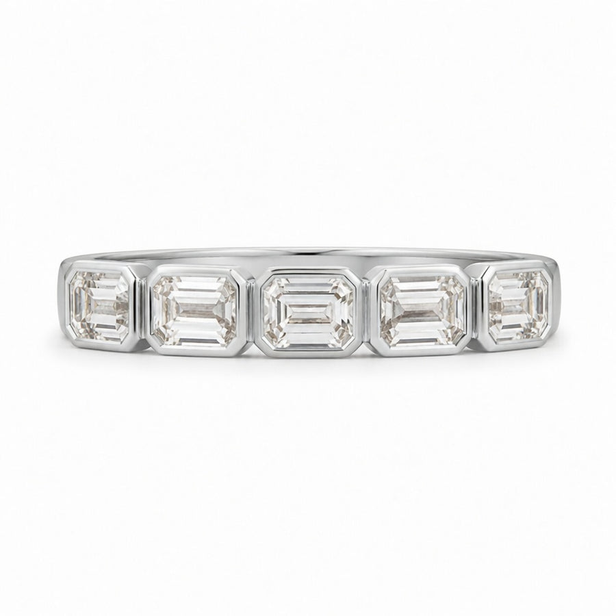 14K White Gold Lab-Grown Diamond Stackable Fashion Ring (1.10 CTW – D–F / VS1–VS2)