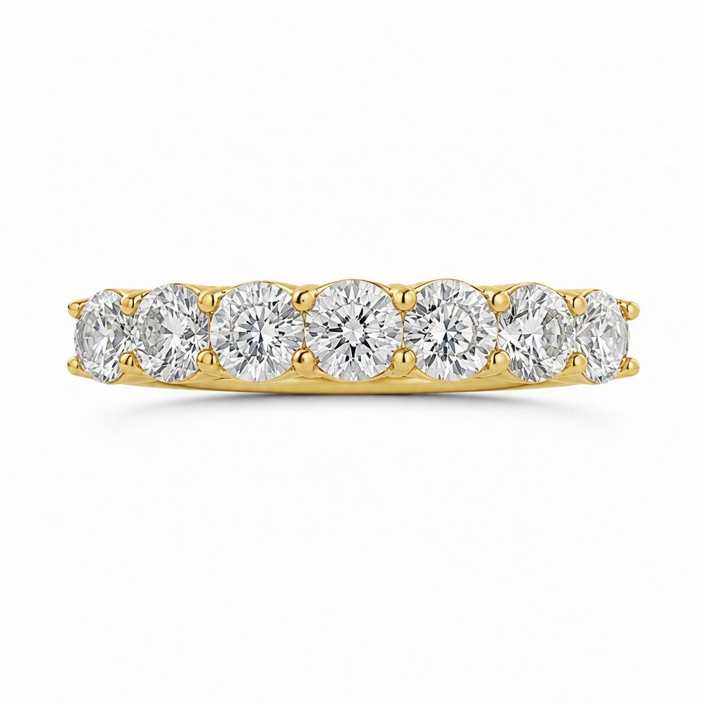 2.58 CT Lab-Grown Diamond Eternity Ring in 14K White Gold (D–F / VS1–VS2)