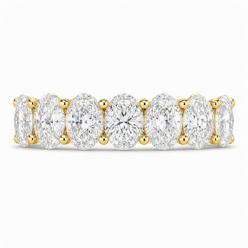 14K White Gold Lab-Grown Diamond Eternity Wedding Band Ring (2.65 CTW – D–F / VS1–VS2)