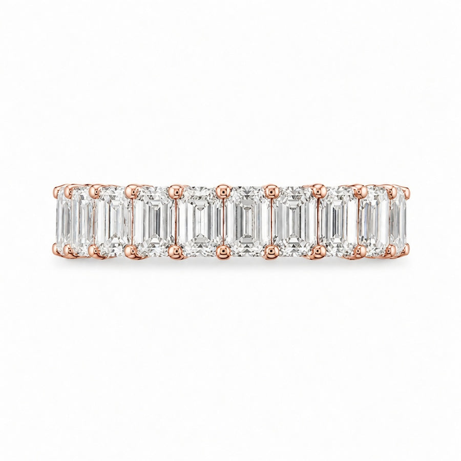 4.06 CT Lab-Grown Diamond Eternity Ring in 14K White Gold (D–F / VS1–VS2)