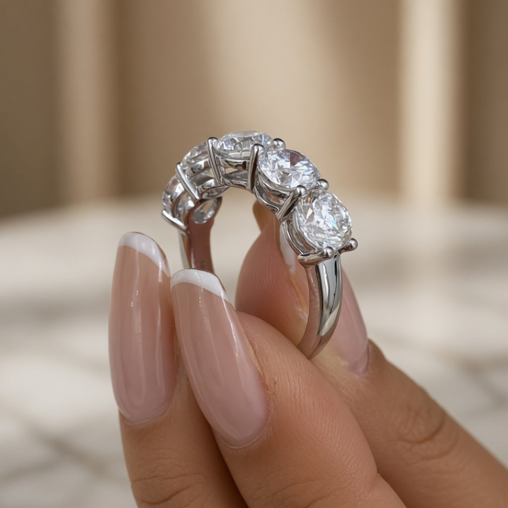 3.50 CT Lab-Grown Diamond Fashion Ring in 14K White Gold (D–F / VS1–VS2)