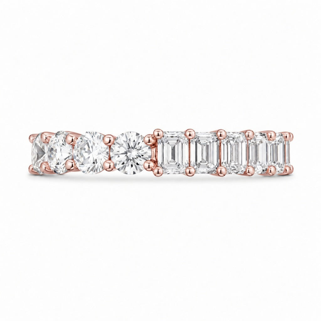 3.60 CT Lab-Grown Diamond Eternity Ring in 14K White Gold (D–F / VS1–VS2)
