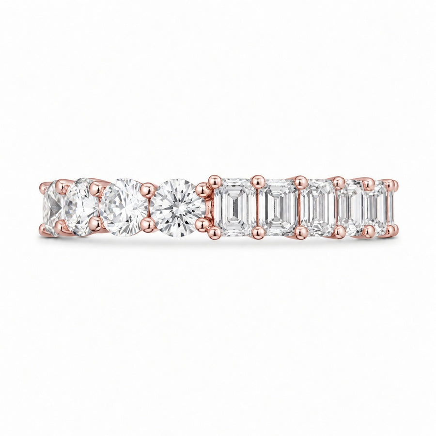 3.60 CT Lab-Grown Diamond Eternity Ring in 14K White Gold (D–F / VS1–VS2)