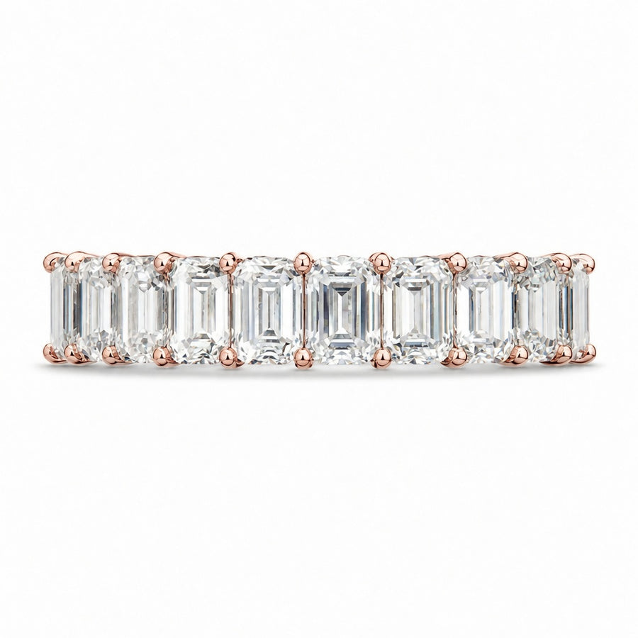 4.86 CT Lab-Grown Diamond Eternity Ring in 14K White Gold (D–F / VS1–VS2)