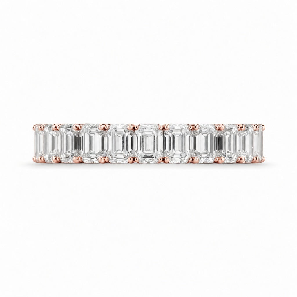 1.61 CT Lab-Grown Diamond Half Eternity Band in 14K White Gold (D–F / VS1–VS2)