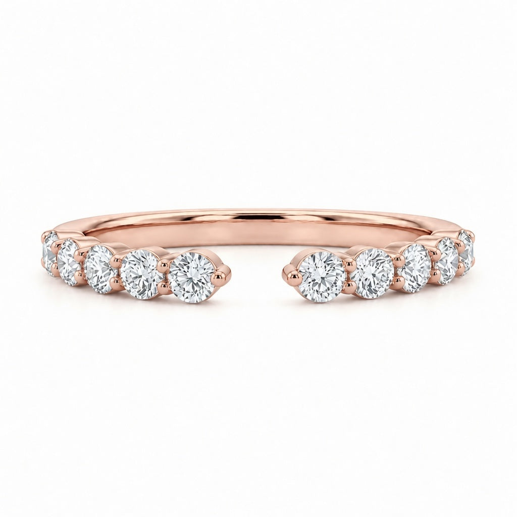 1.00 CT Lab-Grown Diamond Stackable Ring in 14K White Gold (D–F / VS1–VS2)