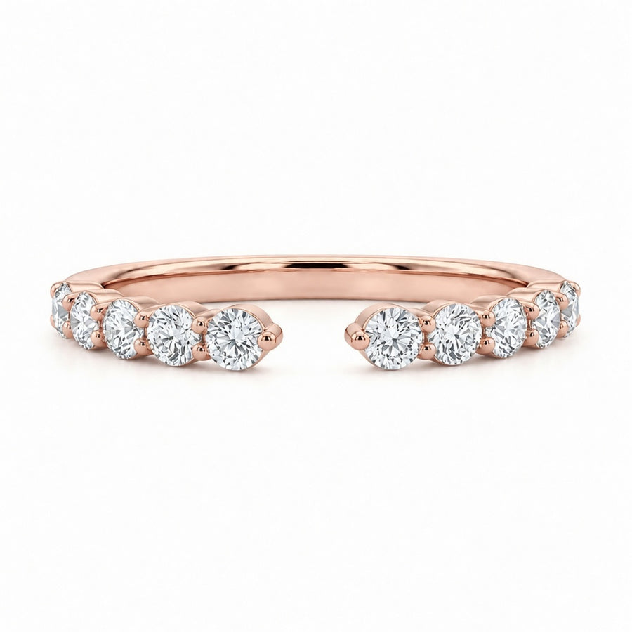 1.00 CT Lab-Grown Diamond Stackable Ring in 14K White Gold (D–F / VS1–VS2)