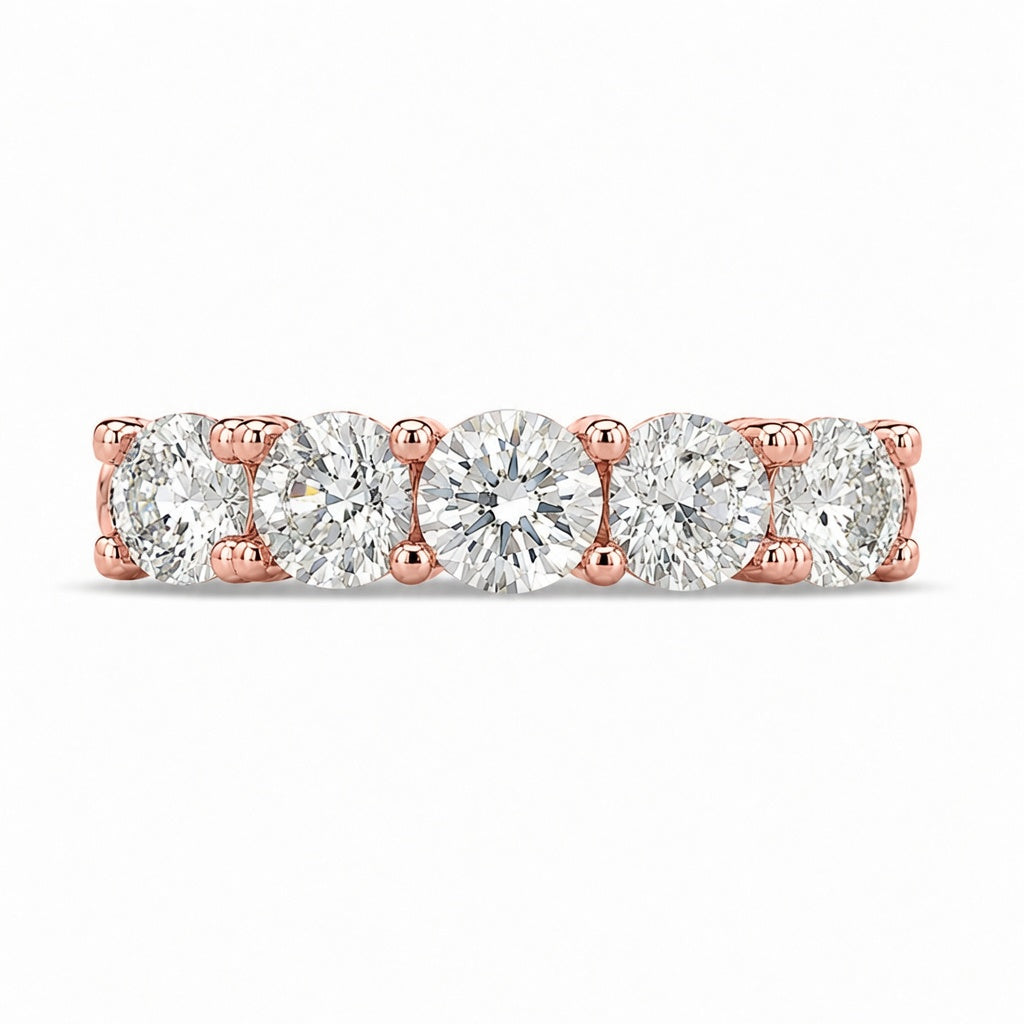 6.29 CT Lab-Grown Diamond Eternity Band in 14K White Gold (D–F / VS1–VS2)