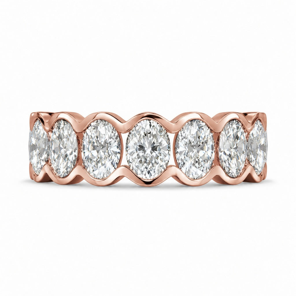 3.78 CT Lab-Grown Diamond Eternity Ring in 14K White Gold (D–F / VS1–VS2)