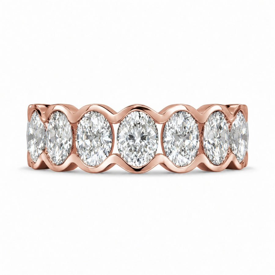3.78 CT Lab-Grown Diamond Eternity Ring in 14K White Gold (D–F / VS1–VS2)