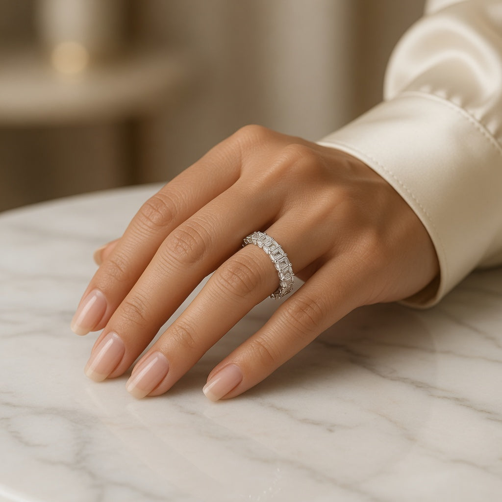 3.30 CT Lab-Grown Diamond Prong Ring in 14K White Gold (D–F / VS1–VS2)