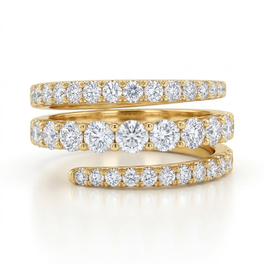 1.60 CT Lab-Grown Diamond Fashion Ring in 14K White Gold (D–F / VS1–VS2)