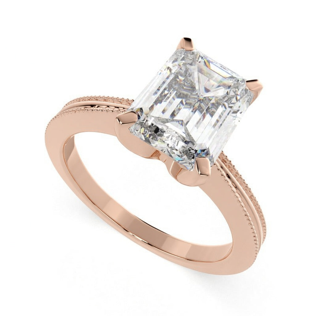 Camilla 4 Carat Emerald Cut Solitaire Engagement Ring