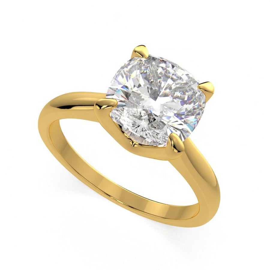 Juliana 3 Carat Cushion Cut Classic Solitaire Engagement Ring