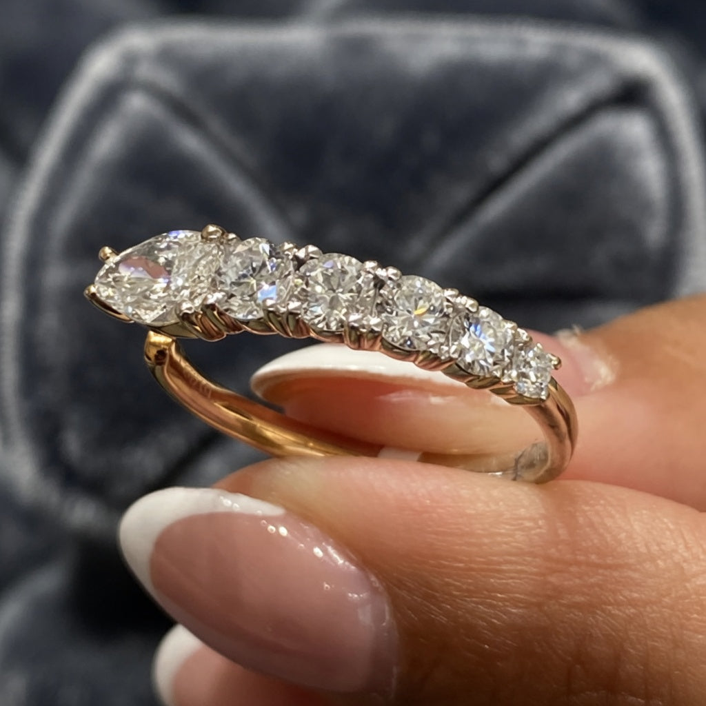 1.05 CT Lab-Grown Diamond Band Fashion Ring in 14K White Gold (D–F / VS1–VS2)