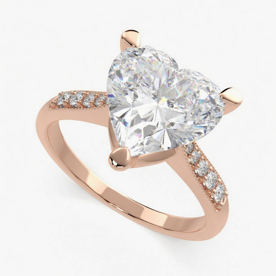 Federica 3.4 Carat Heart Cut 4 Prong Engagement Ring