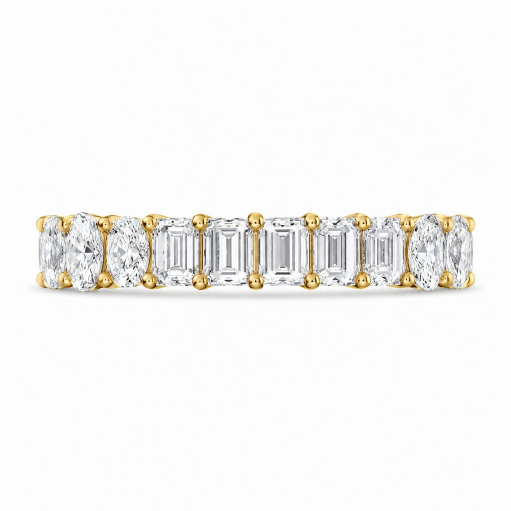 3.50 CT Lab-Grown Diamond Eternity Ring in 14K White Gold (D–F / VS1–VS2)