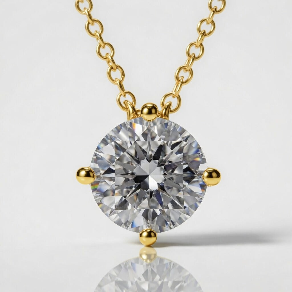 3.00 Carat Kite Set Solitaire Lab-Grown Diamond Pendant VS1 D-F White Gold 14K
