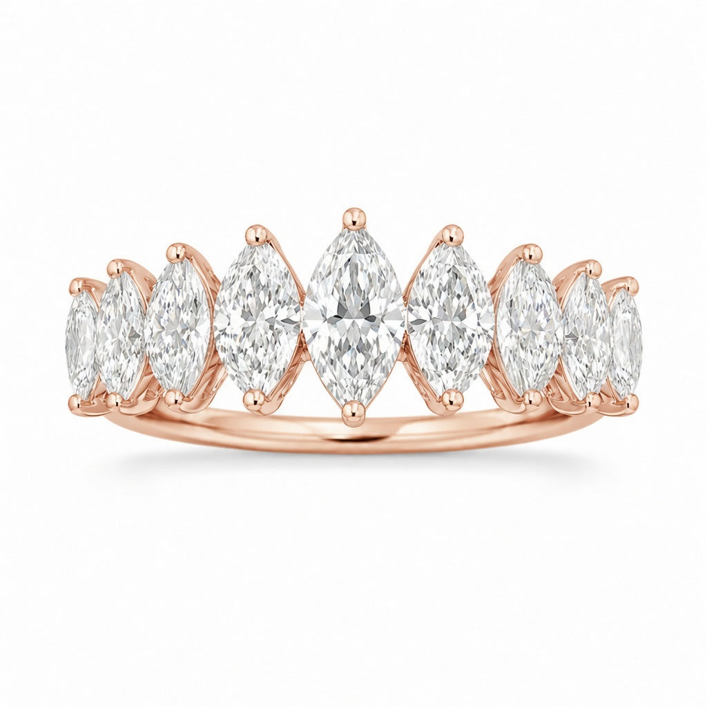 1.40 CT Lab-Grown Diamond Band Ring in 14K White Gold (D–F / VS1–VS2)