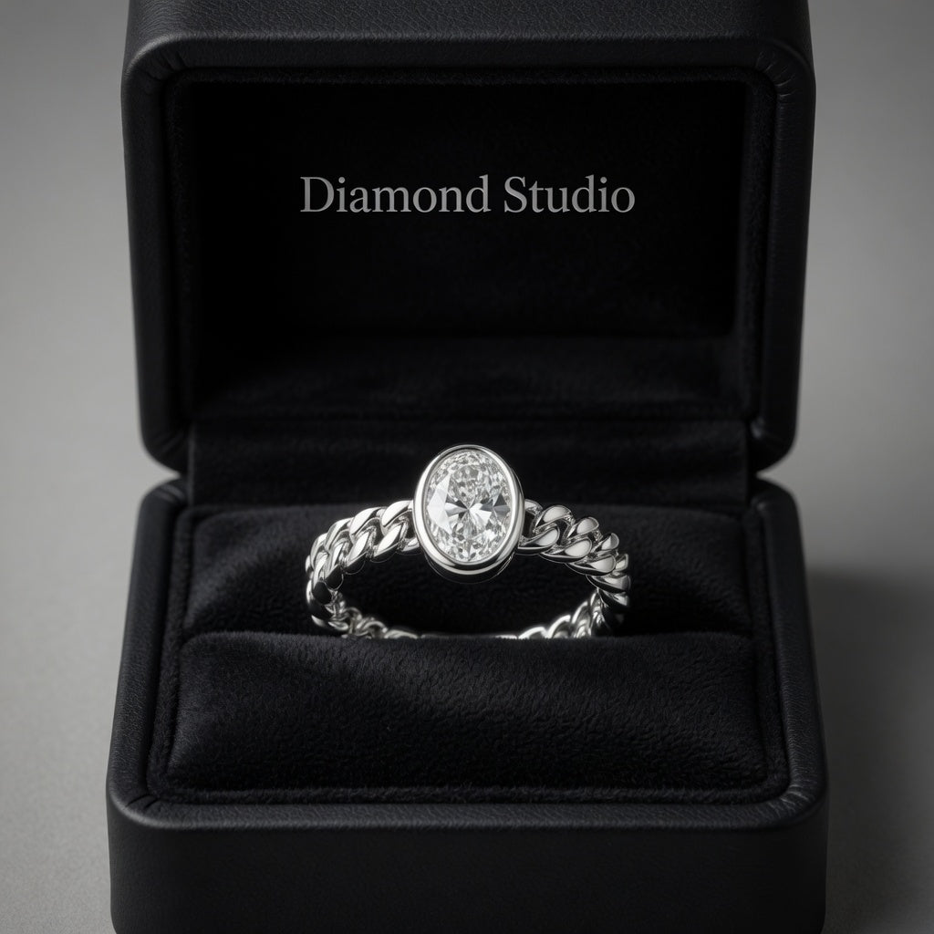 1.00 CT Lab-Grown Diamond Fashion Ring in 14K White Gold (D–F / VS1–VS2)