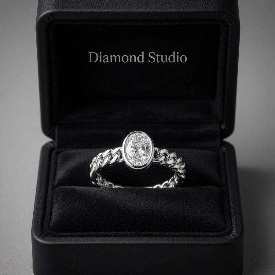 1.00 CT Lab-Grown Diamond Fashion Ring in 14K White Gold (D–F / VS1–VS2)