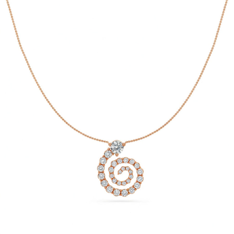 2.7 Ct Round Cut Diamond Pendant Necklace VS1 D-F White Gold 14k