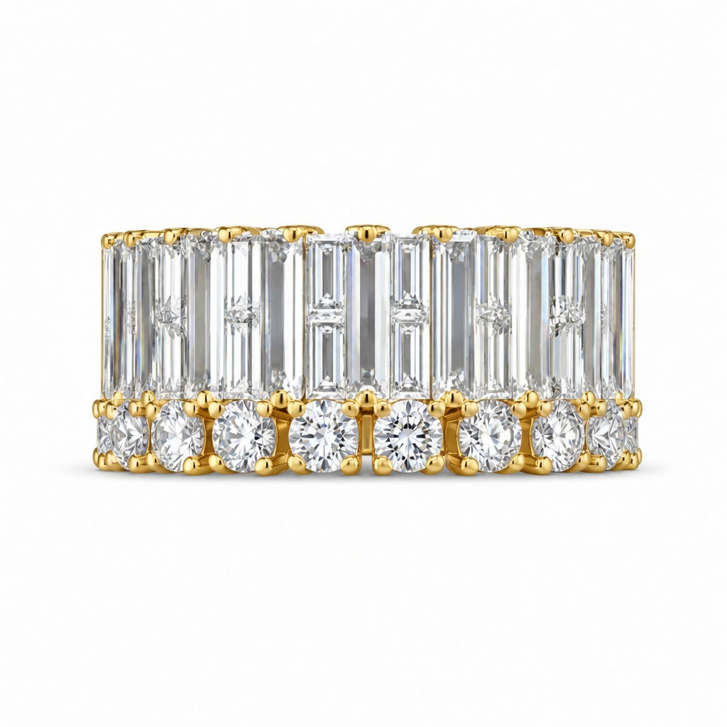 1.32 CT Lab-Grown Diamond Band Ring in 14K White Gold (D–F / VS1–VS2)