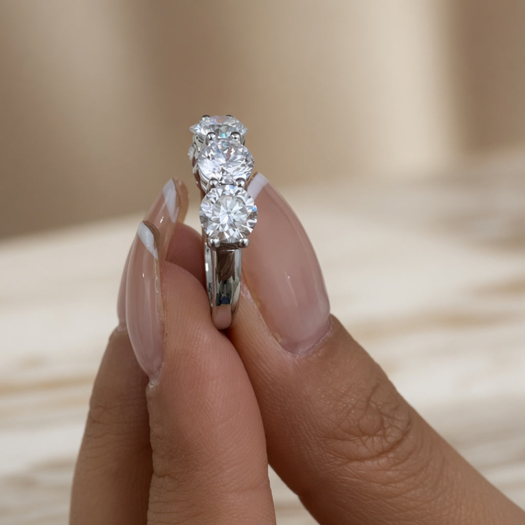 3.50 CT Lab-Grown Diamond Fashion Ring in 14K White Gold (D–F / VS1–VS2)