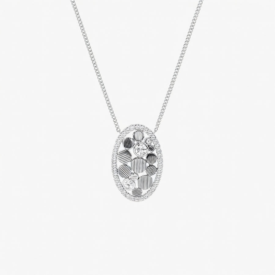 1.00 CTW Round Lab-Grown Diamond Oval Pebbles Pendant (D–F / VS1–VS2)