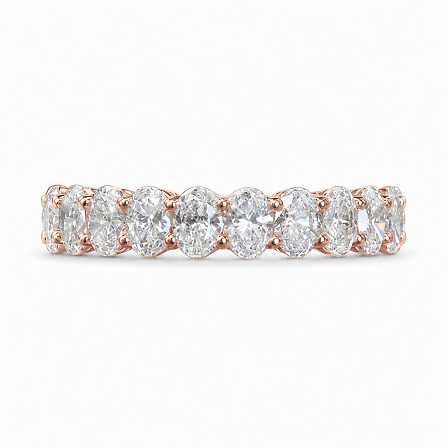 3.41 CT Lab-Grown Diamond Eternity Ring in 14K White Gold (D–F / VS1–VS2)