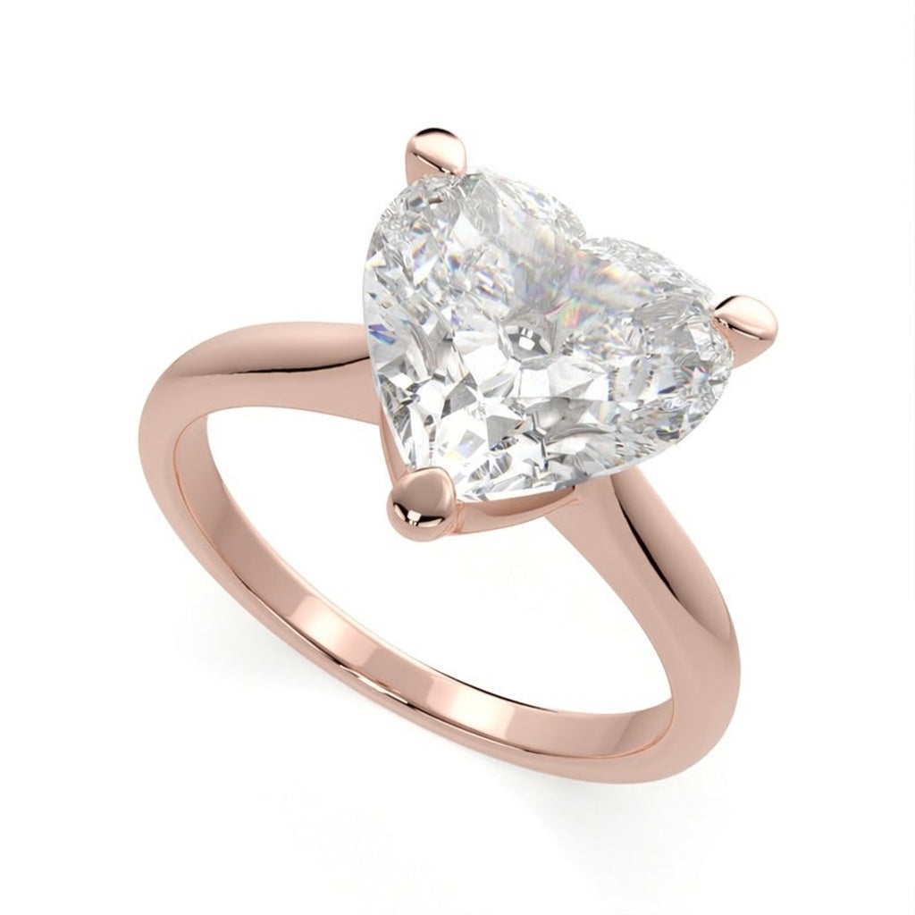 Juliana 4 Carat Heart Cut Classic Solitaire Engagement Ring