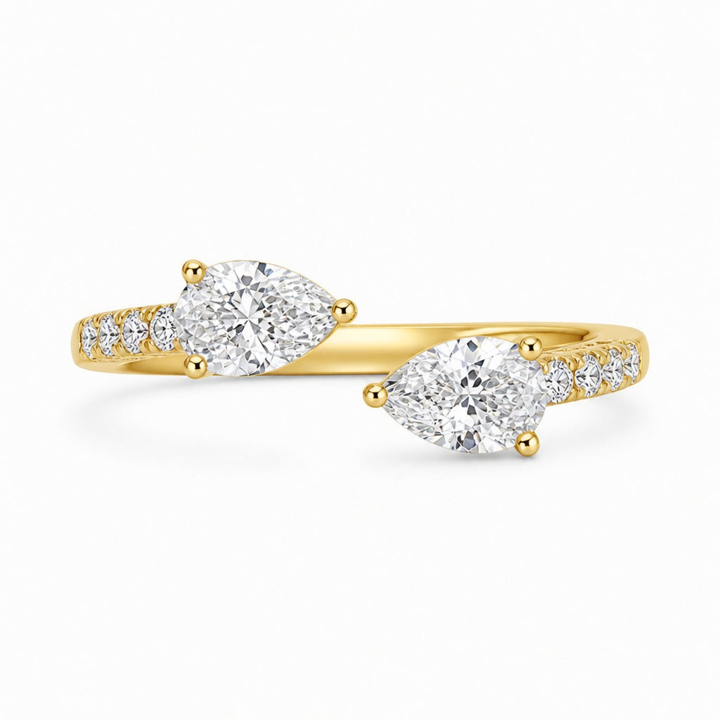 1.10 CT Round Lab-Grown Diamond Statement Ring in 14K Rose Gold (D–F / VS1–VS2)