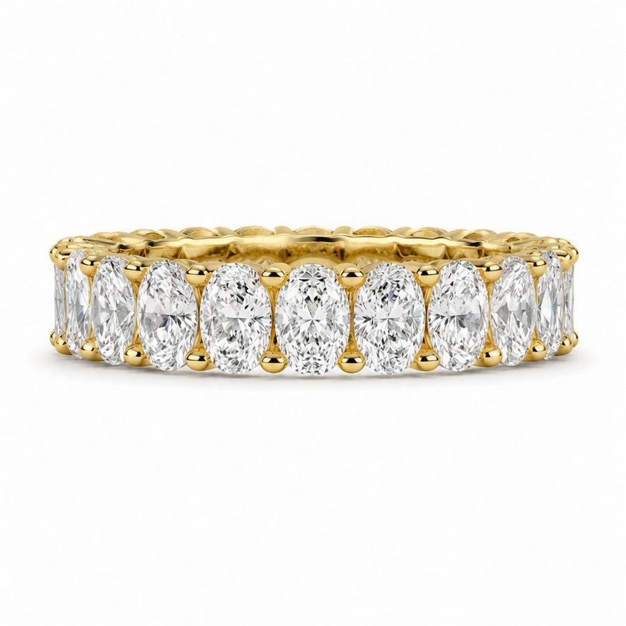 4.06 CT Lab-Grown Diamond Eternity Ring in 14K White Gold (D–F / VS1–VS2)