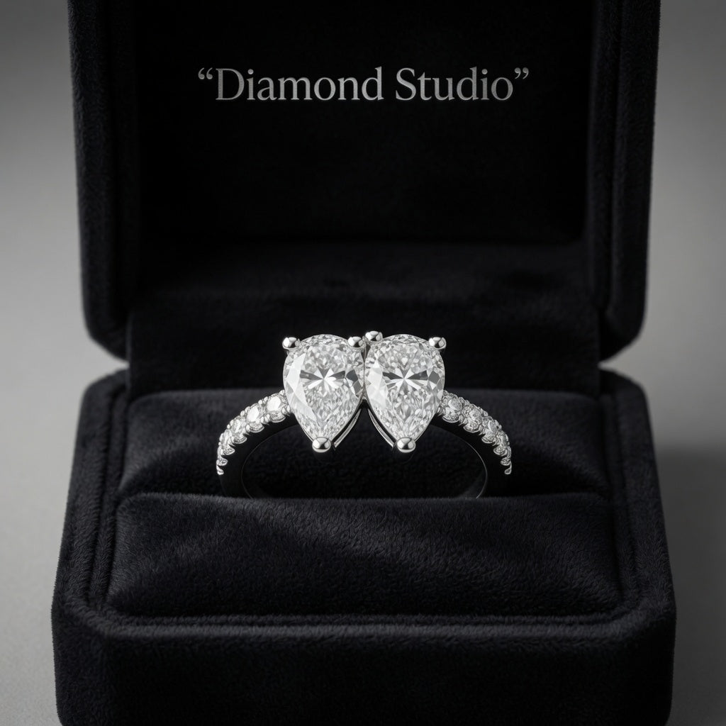 1.25 CT Two-Stone Lab-Grown Diamond Fashion Ring in 14K White Gold (D–F / VS1–VS2)