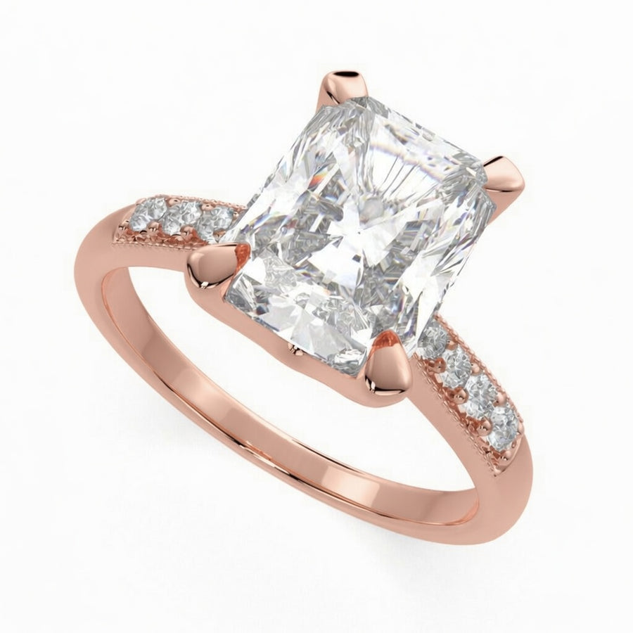 Federica 4.4 Carat Radiant Cut 4 Prong Engagement Ring