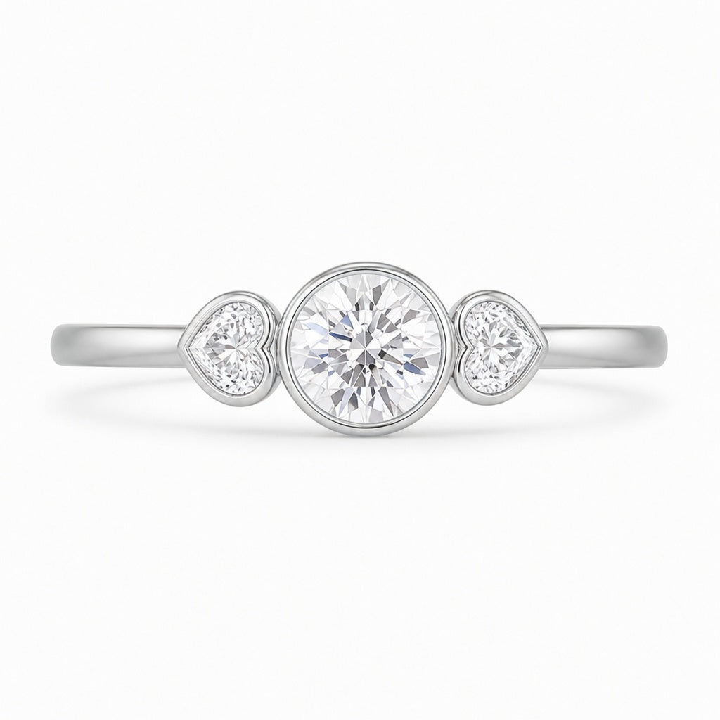 14K Solid Gold Lab-Grown Diamond 3-Stone Fashion Ring (1.00 CTW â€“ Dâ€“F / VS1â€“VS2) from Diamond Studio