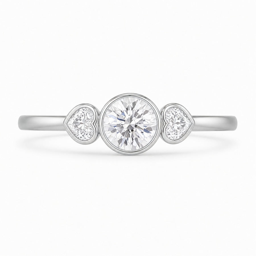 14K Solid Gold Lab-Grown Diamond 3-Stone Fashion Ring (1.00 CTW – D–F / VS1–VS2)