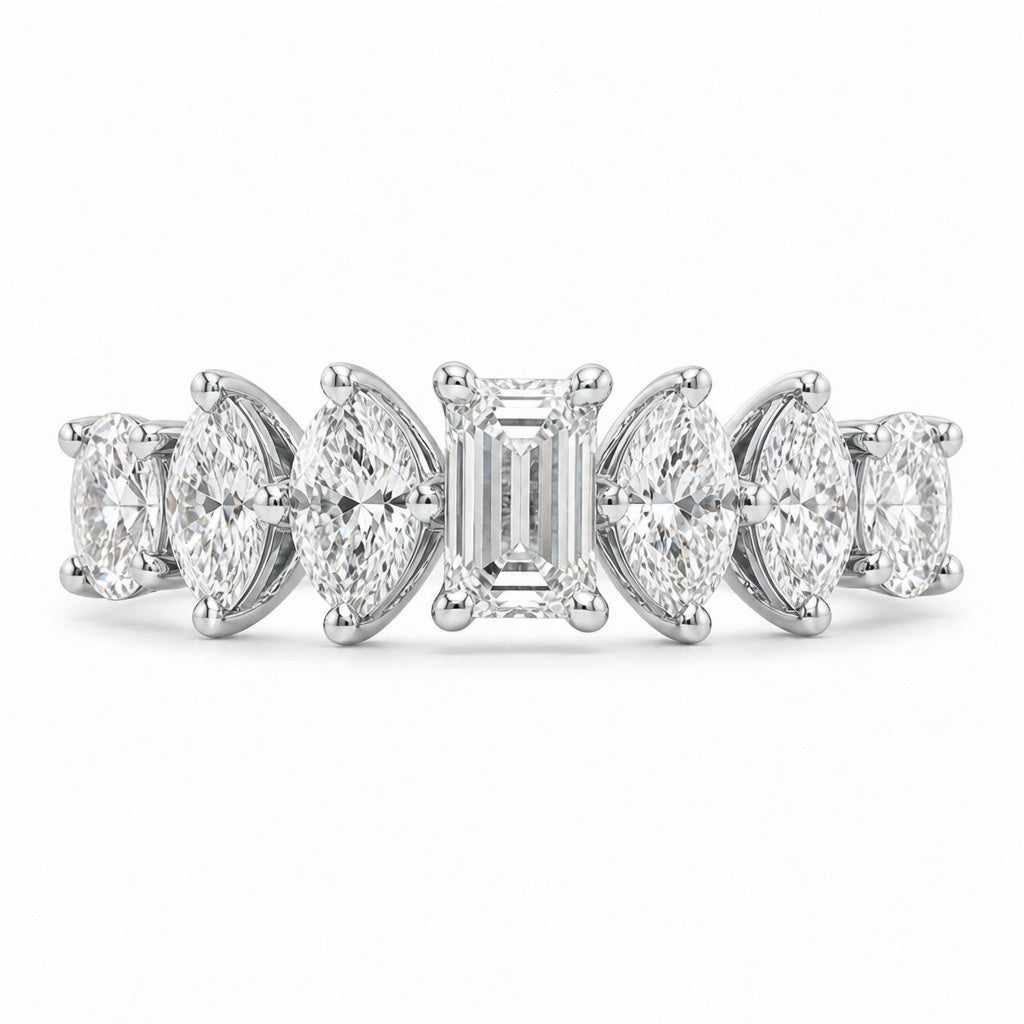 14K White Gold Lab-Grown Diamond Eternity Wedding Band Ring (1.10 CTW â€“ Dâ€“F / VS1â€“VS2) from Diamond Studio