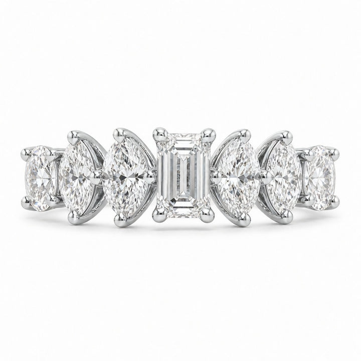 14K White Gold Lab-Grown Diamond Eternity Wedding Band Ring (1.10 CTW â€“ Dâ€“F / VS1â€“VS2) from Diamond Studio