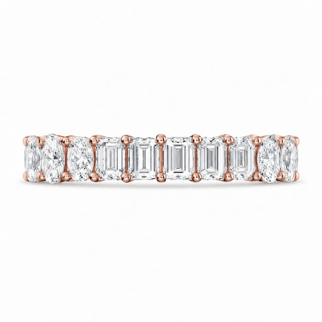 3.50 CT Lab-Grown Diamond Eternity Ring in 14K White Gold (D–F / VS1–VS2)