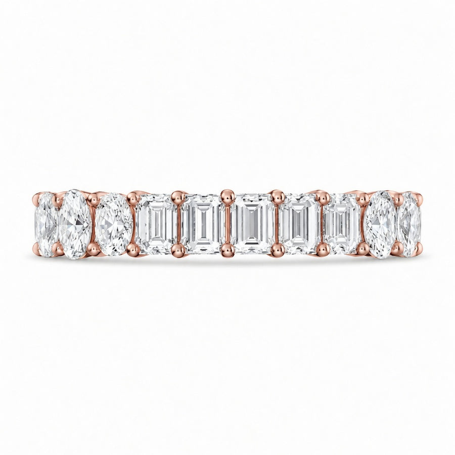 3.50 CT Lab-Grown Diamond Eternity Ring in 14K White Gold (D–F / VS1–VS2)