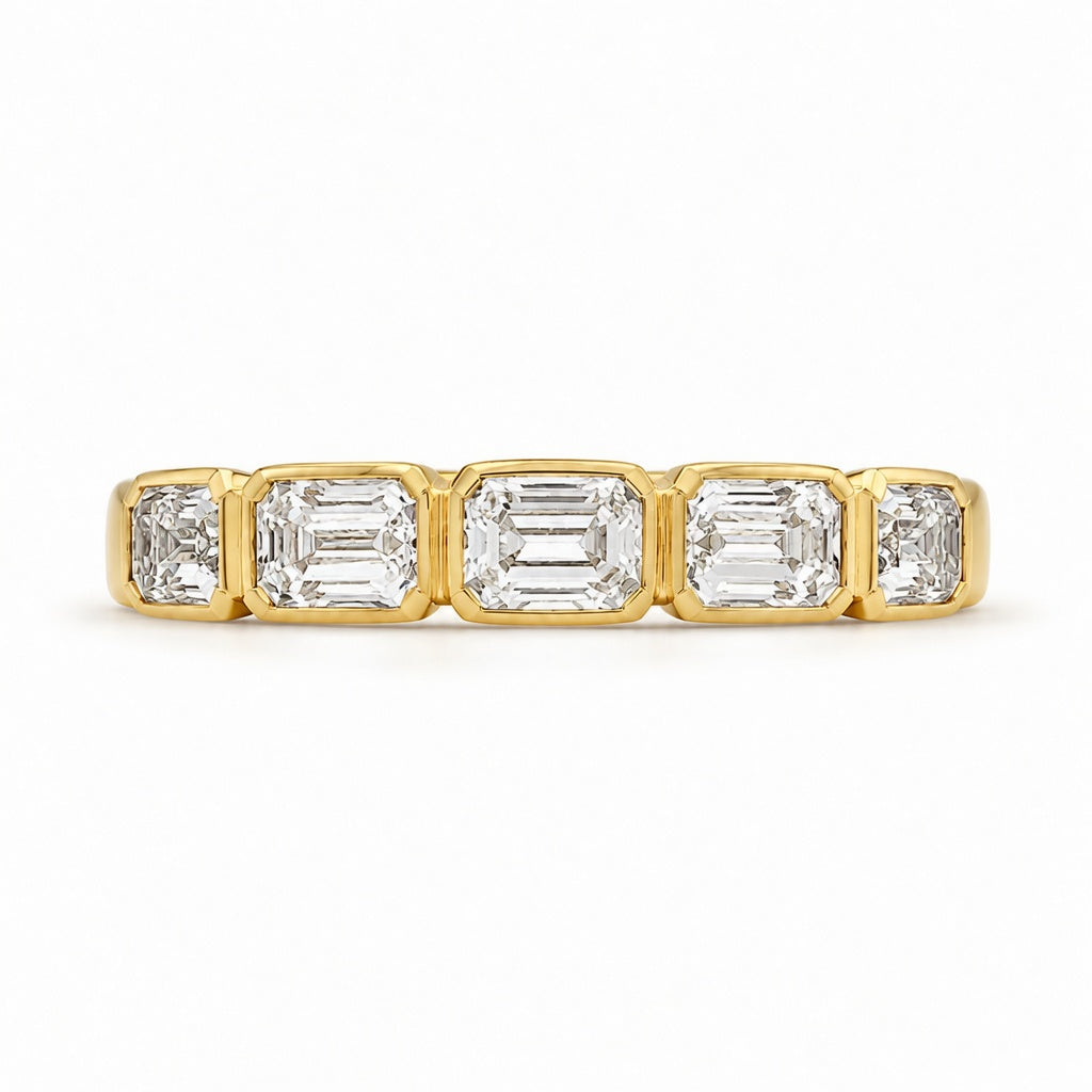 1.10 CT Lab-Grown Diamond Stackable Fashion Ring in 14K White Gold (D–F / VS1–VS2)