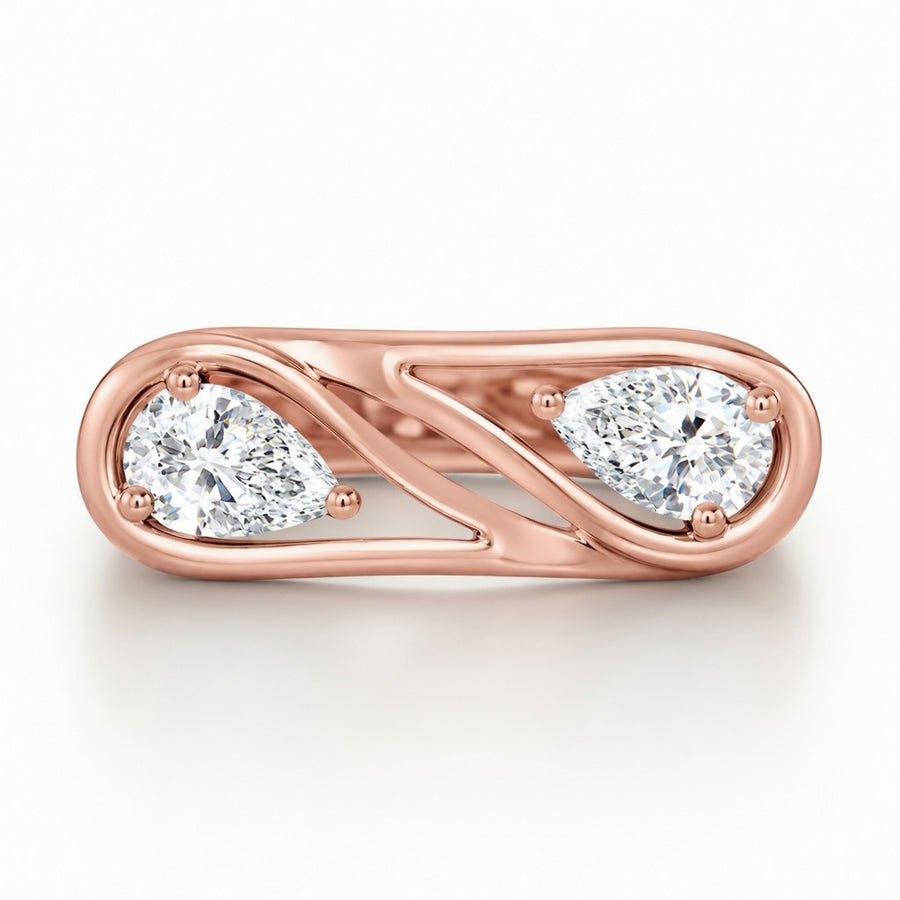 1.10 CT Toi et Moi Lab-Grown Diamond Ring in 14K Gold (D–F / VS1–VS2)
