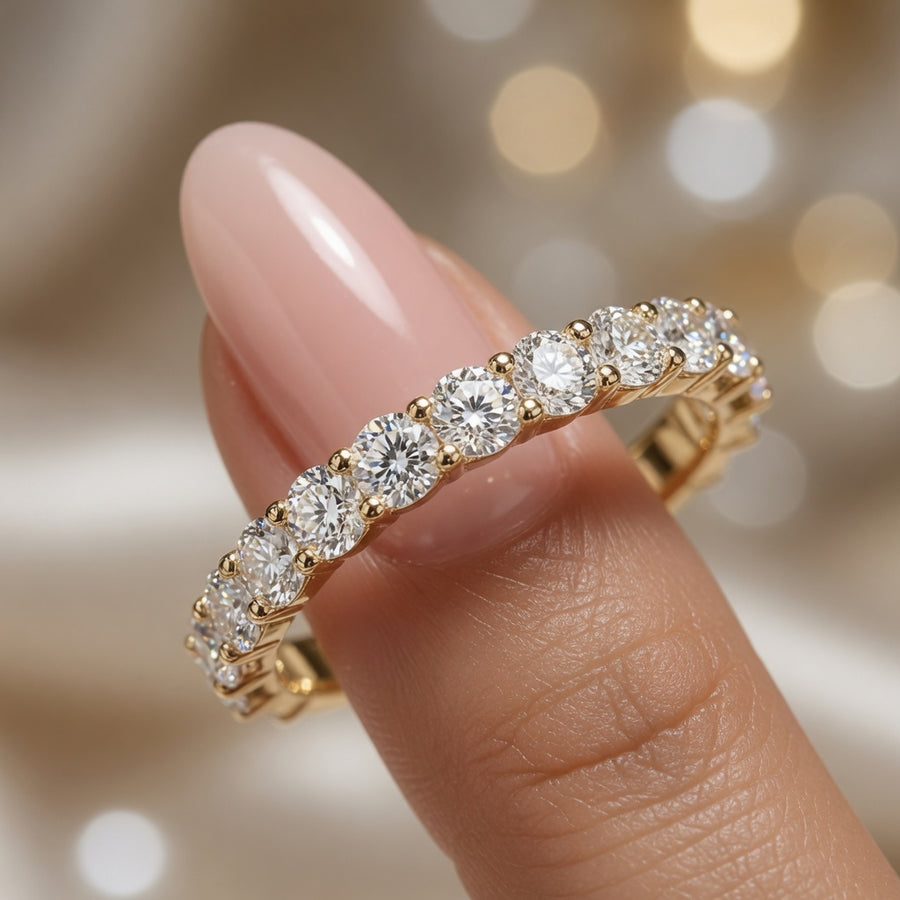 2.40 CT Lab-Grown Diamond Stackable Fashion Ring in 14K White Gold (D–F / VS1–VS2)