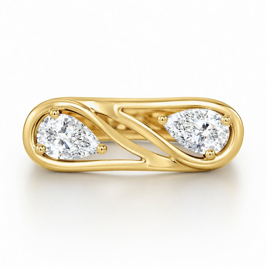 1.10 CT Toi et Moi Lab-Grown Diamond Ring in 14K Gold (D–F / VS1–VS2)