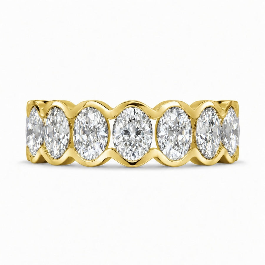 3.78 CT Lab-Grown Diamond Eternity Ring in 14K White Gold (D–F / VS1–VS2)