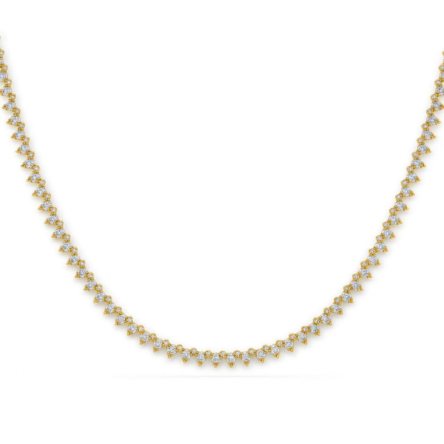 4.55 Ct Round Cut Diamond Tennis Necklace VS1 D-F White Gold 14k
