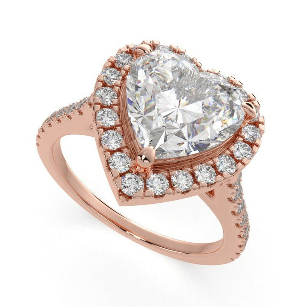 Isadora 1.4 Carat Heart Cut Halo Pave Engagement Ring